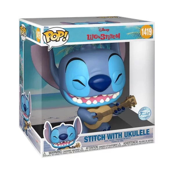 Funko Pop! N°1419 Lilo & Stitch Super Sized Jumbo Stitch Ukelele