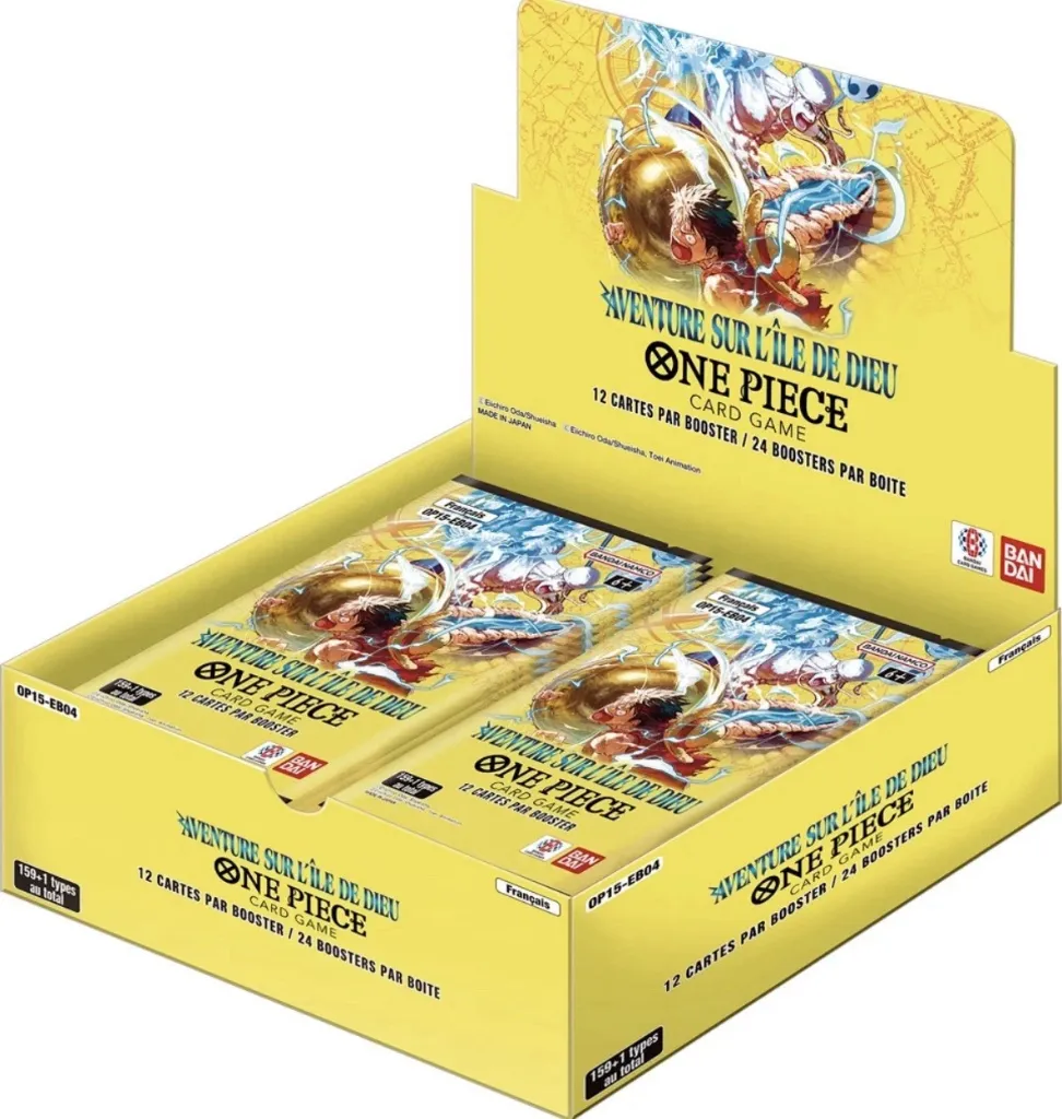 Display de Pack de Booster One Piece Card Game OP-15 Aventure sur l'île Dieu