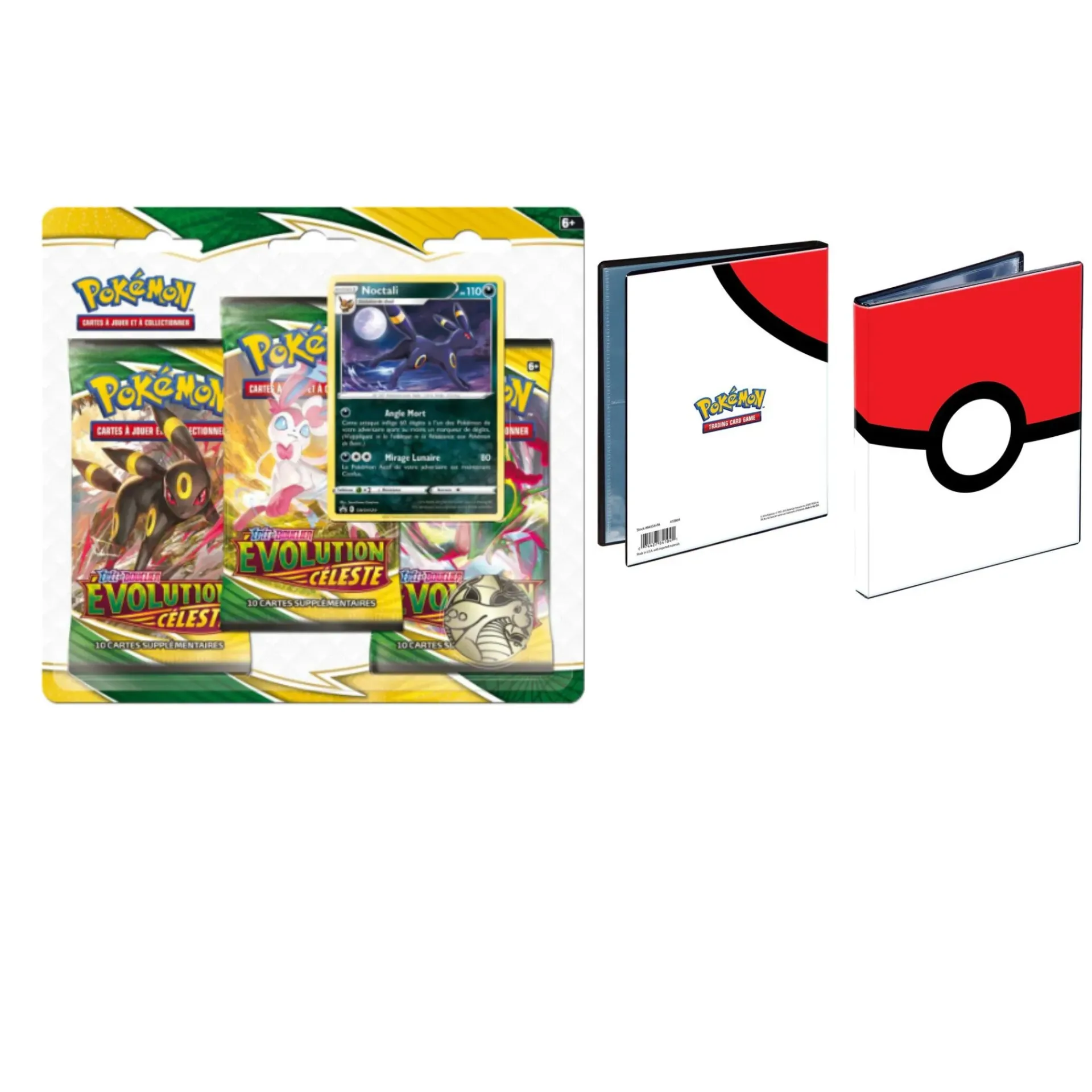 Pack : Pokémon Tripack Évolution Céleste + Classeurs/Portfolios
