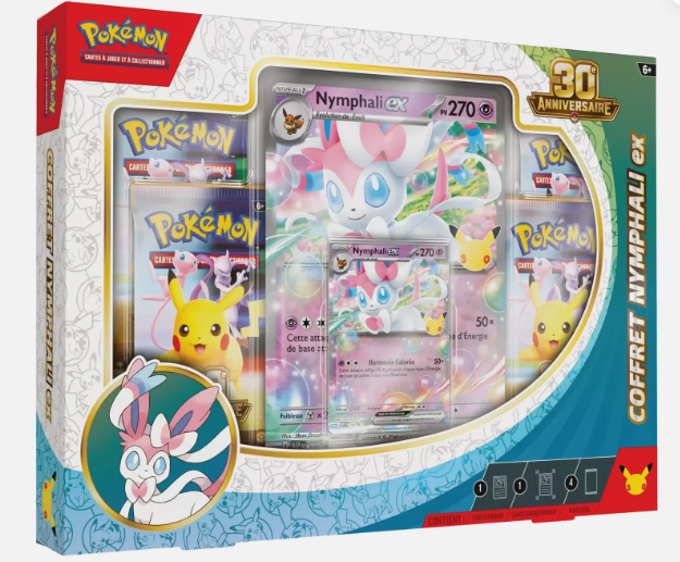 Coffret Collection Pokémon 30 ans Nymphali-ex + Deck ULTRA pro