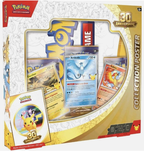 Coffret Collection Poster Pokémon 30 ans